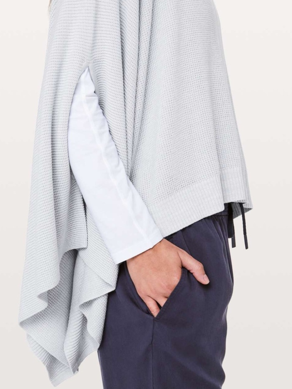 Lululemon Forward Flow Cape In Silver Fox/ Alpine White